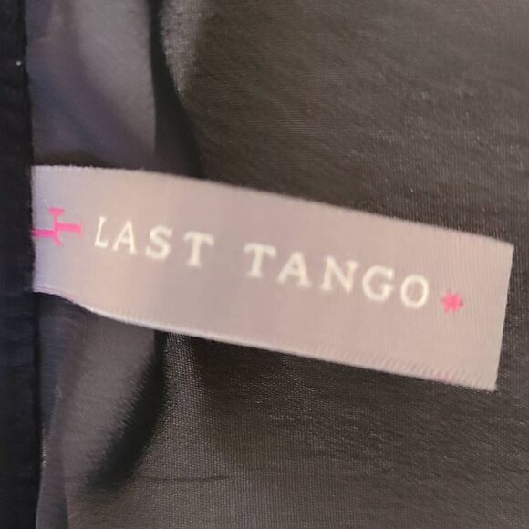 Last Tango Womens Black V Neck Chiffon Stretch Tunic Oversized Blouse - Picture 4 of 13